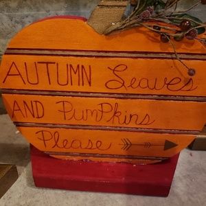Handpainted wood pumpkin